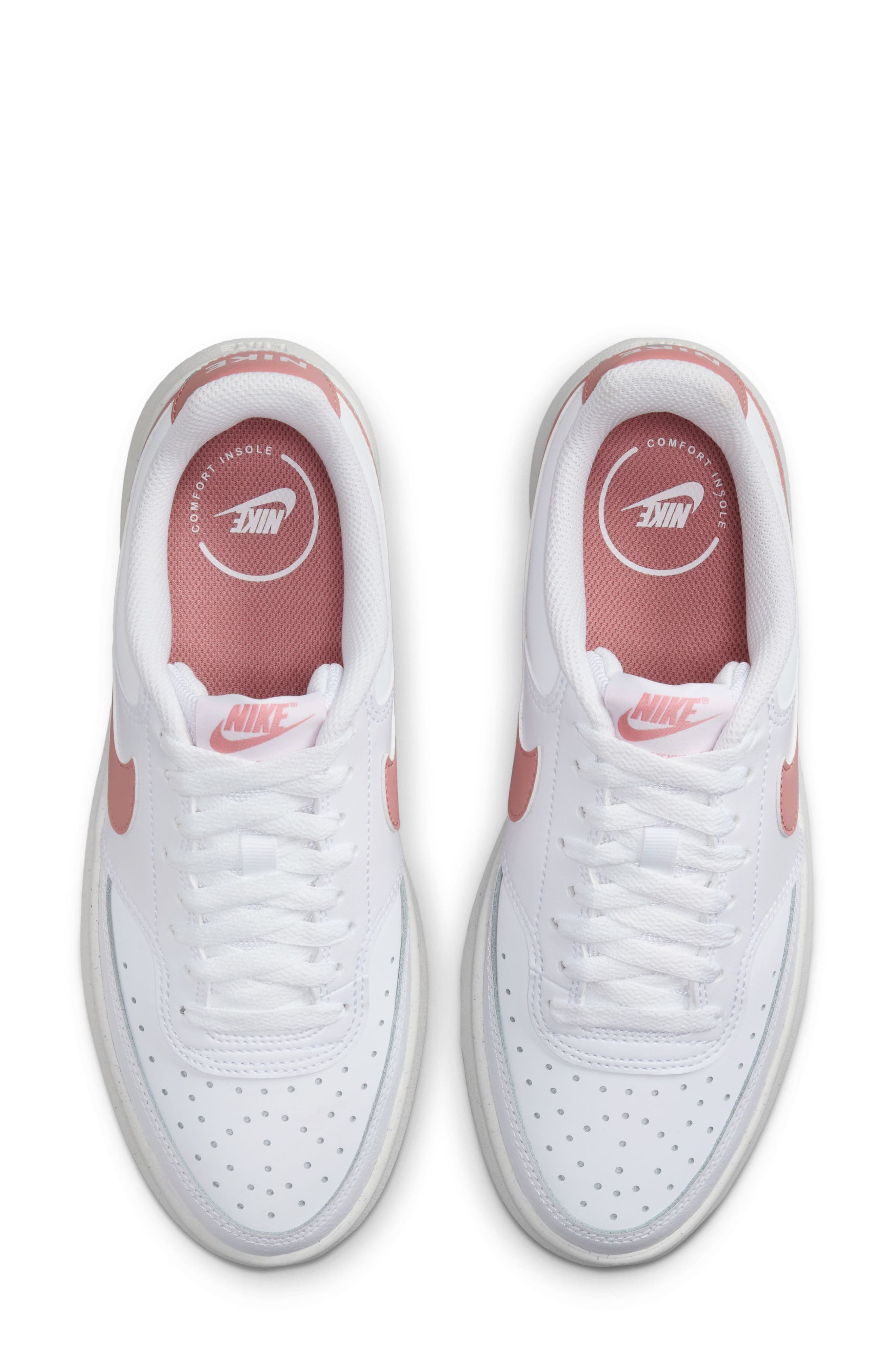 Nike Court Vision Alta Sneaker, Alternate, color, White/ Red Stardust