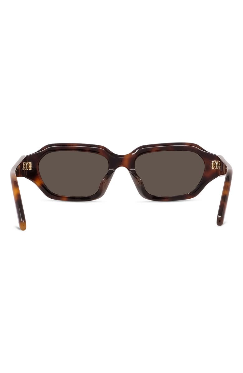 Loewe Slim 51mm Rectangular Sunglasses, Alternate, color, Dark Havana / Brown Mirror