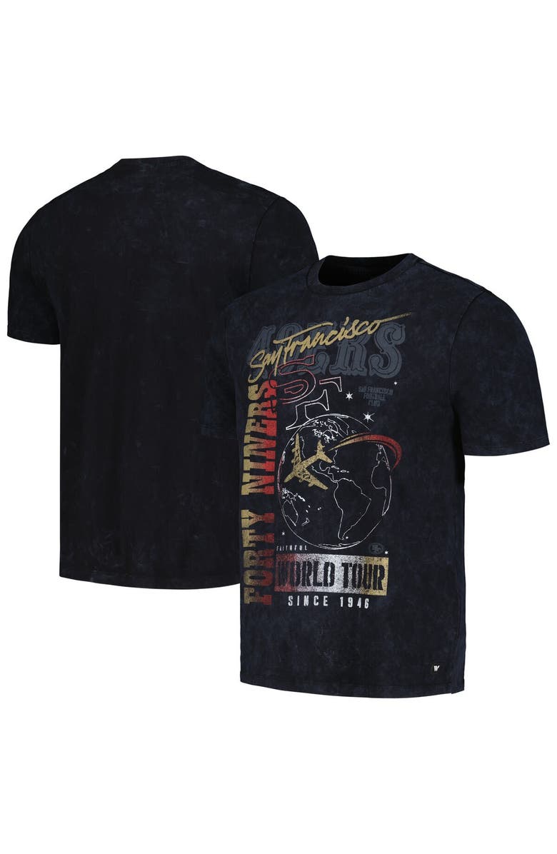 THE WILD COLLECTIVE Unisex The Wild Collective Black San Francisco 49ers Tour Band T-Shirt, Main, color, Black