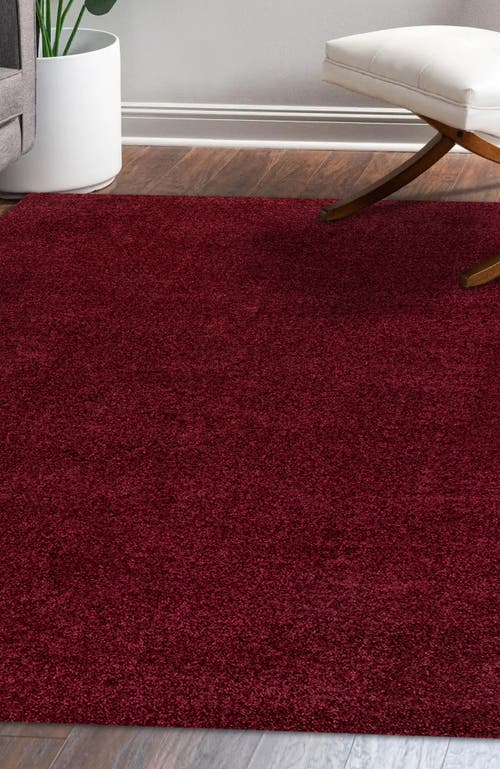 Jonathan Y Haze Solid Low-pile Area Rug In Red