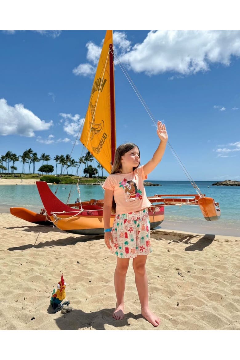 Moana 2-Piece T-Shirt and Skort Set, Alternate, color, Moana Pua Peach