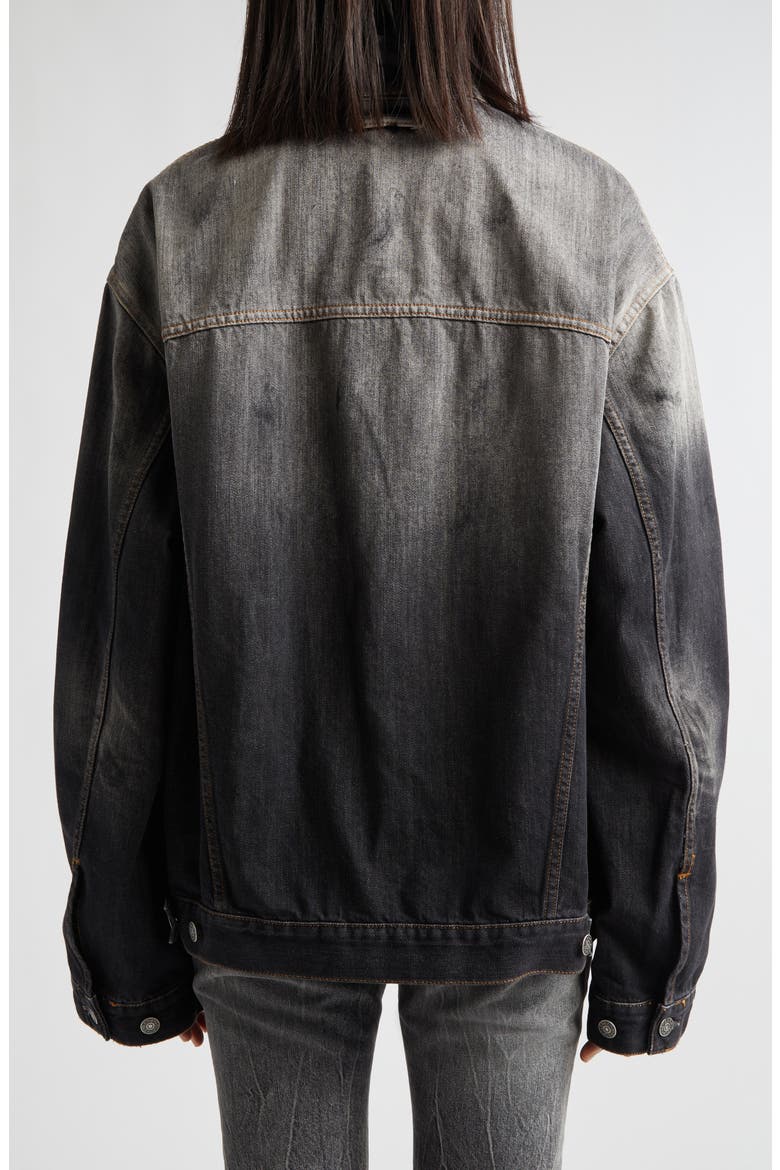 Robert Trafalgar Distressed Denim Jacket, Alternate, color, BLACK