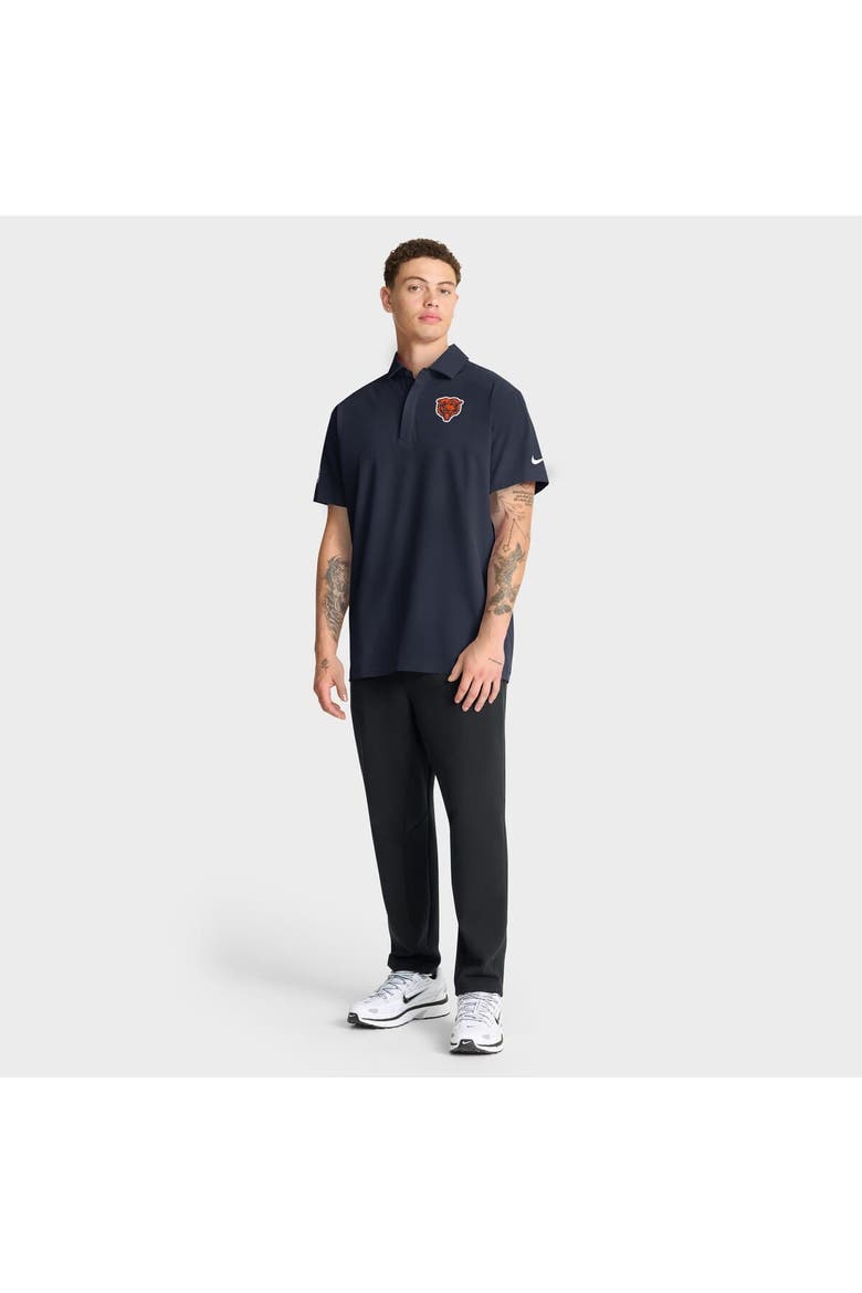 Men's Nike Navy Chicago Bears Sideline City Pride Woven Performance Polo, Alternate, color, Navy