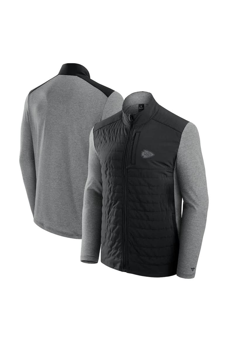 Unisex Fanatics Black/Heather Gray Kansas City Chiefs Front Office Tonal Full-Zip Jacket, Alternate, color, Black
