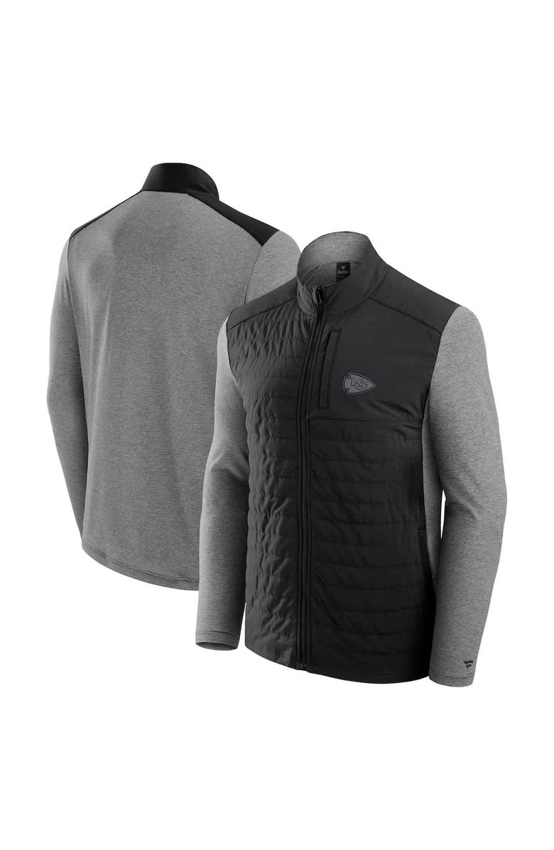 FANATICS Unisex Fanatics Black/Heather Gray Kansas City Chiefs Front Office Tonal Full-Zip Jacket, Alternate, color, Black