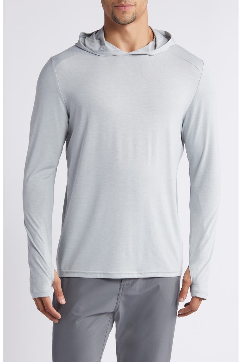 Shade UPF 50+ Hoodie, Main, color, HEATHER ASPEN GREY