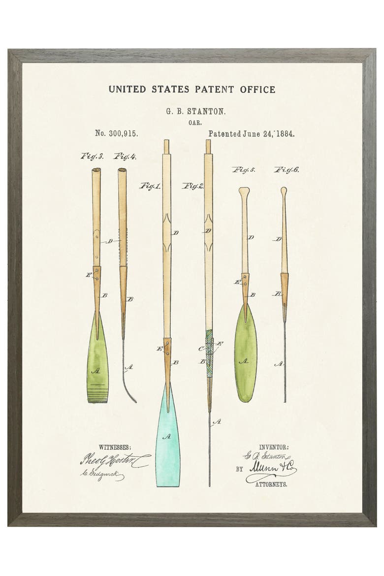 Oar Patent in Black Frame, Main, color, No Color