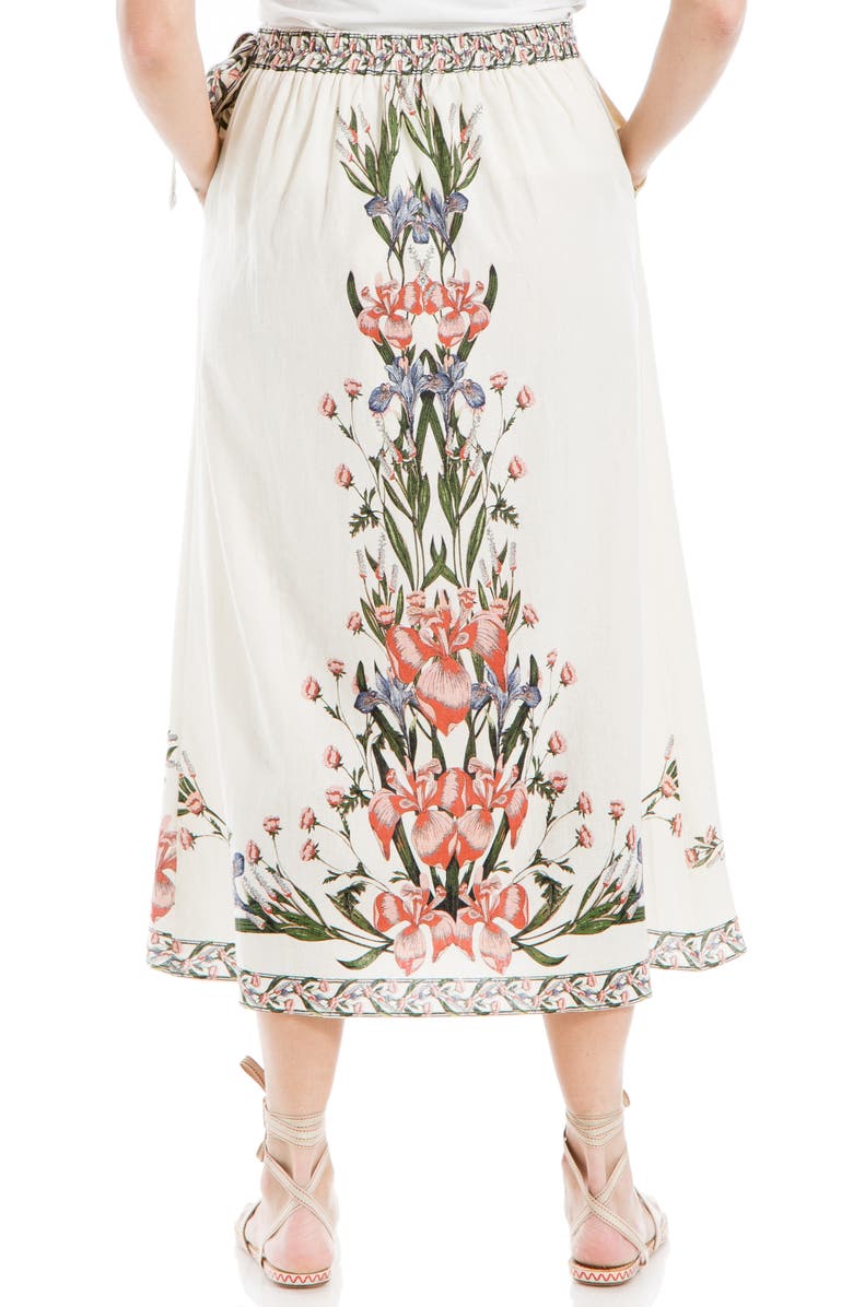 MAX STUDIO Floral Border Wrap Skirt, Alternate, color,