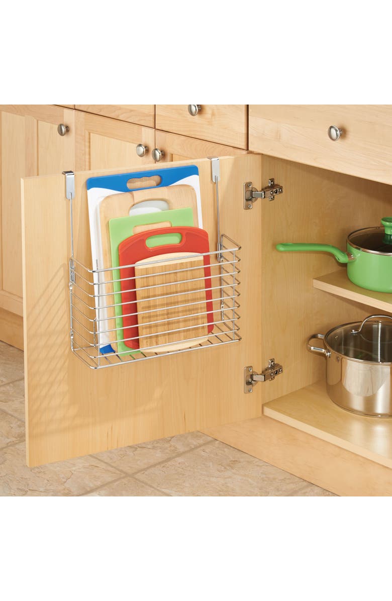 iDesign Classico Over Cabinet Steel Wire Bakeware Organizer - Chrome, Alternate, color, Chrome