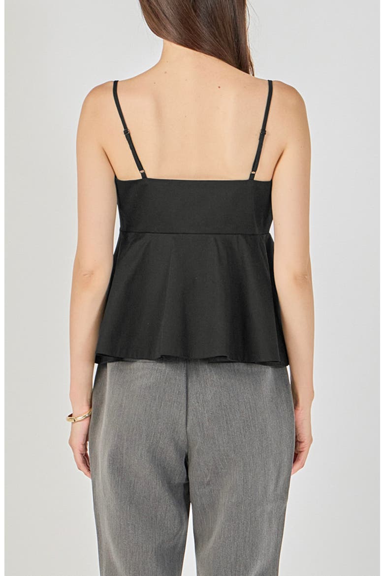 Peplum Camisole, Alternate, color, BLACK
