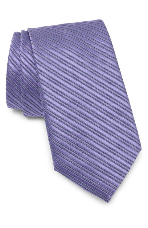Stripe Rib Satin Tie