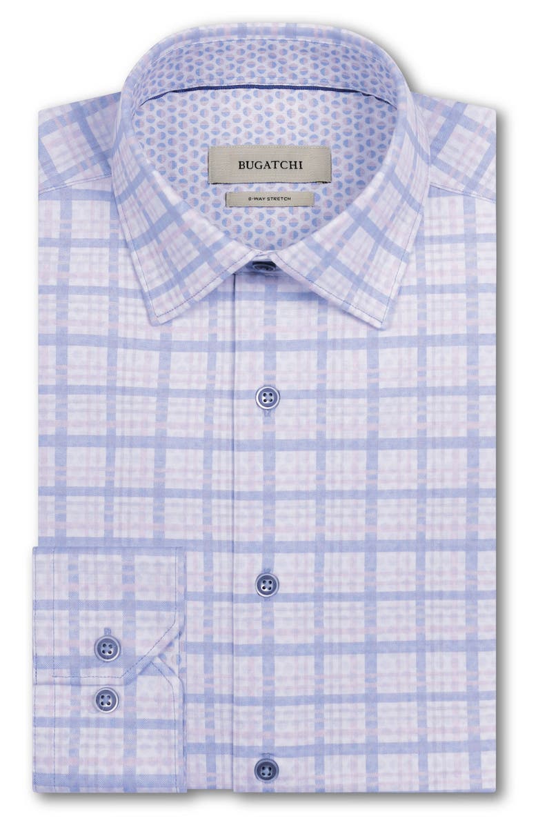 Bugatchi Jimmy OoohCotton<sup>®</sup> Plaid Button-Up Shirt, Alternate, color, Dusty Pink