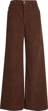 Veronica Beard Taylor High Waist Wide Leg Corduroy Pants