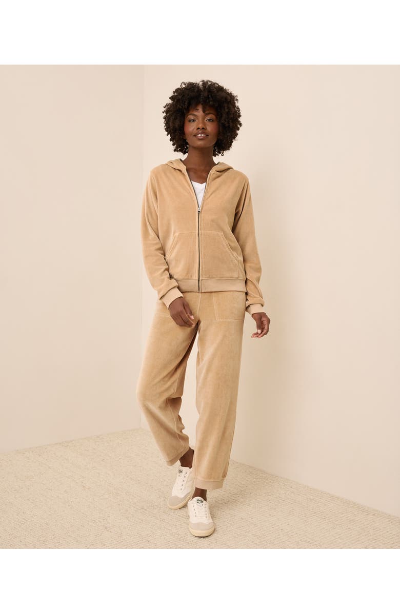 Pact Organic Cotton Pure Velour Relaxed Sweatpant, Alternate, color, Sesame