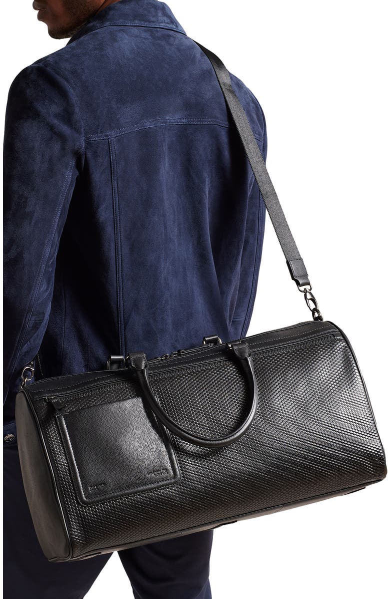 Ted Baker London Canvay Leather Duffle Bag, Alternate, color,