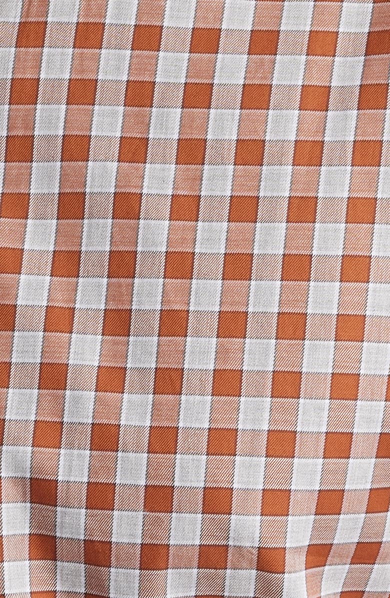 Scott Barber Exploded Check Mélange Button-Up Shirt, Alternate, color,