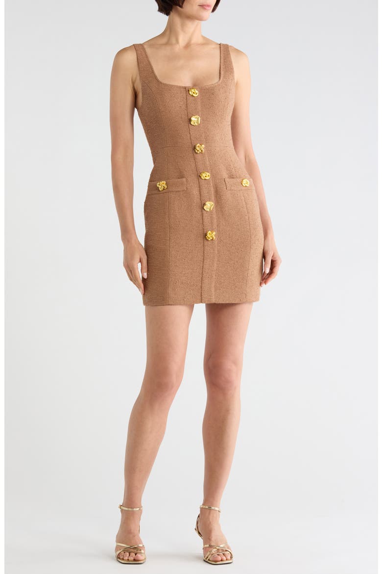 Wiley Sleeveless Tweed Minidress, Main, color, CINNAMON SWIRL