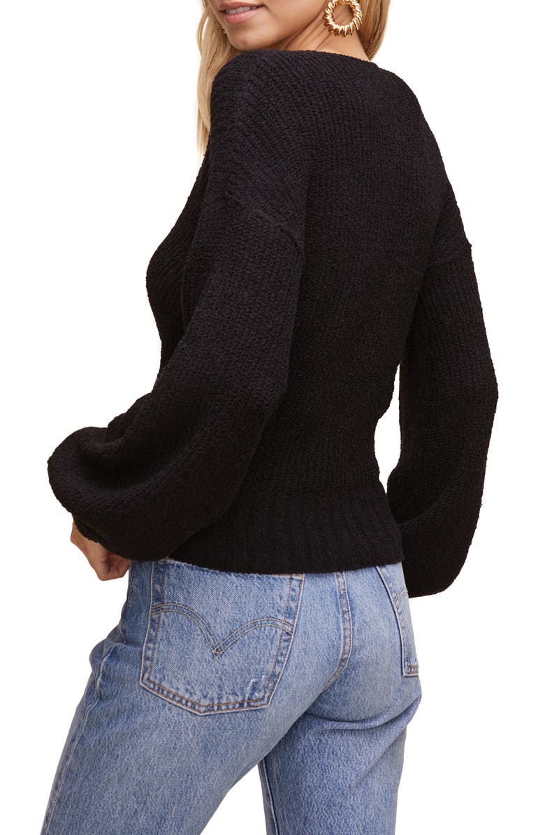 ASTR the Label Surplice Sweater, Alternate, color,