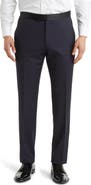 BOSS Genius Slim Fit Navy Virgin Wool Tuxedo Pants