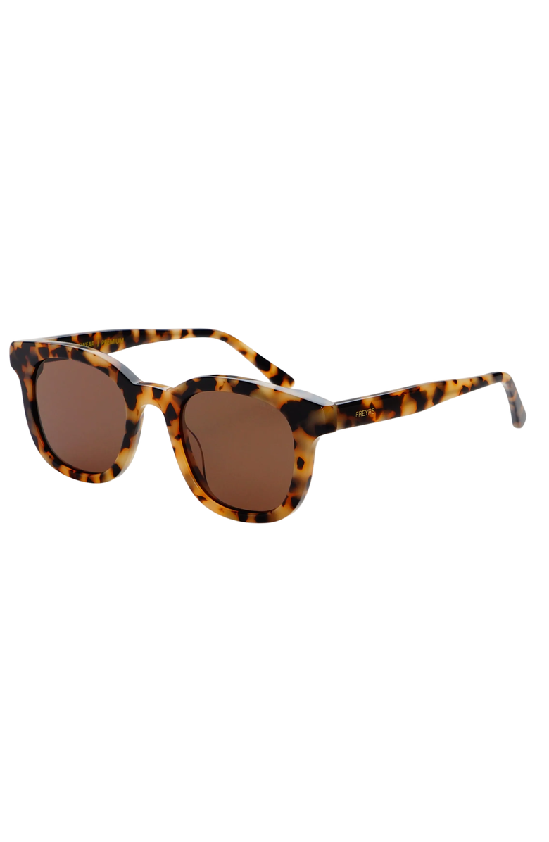 FREYRS Eyewear Jasper Round Sunglasses, Alternate, color, Milky Tortoise