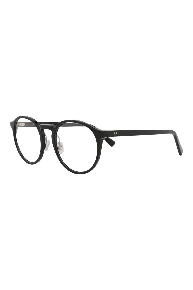 Core Optical 51mm Round Reading Glasses, Alternate, color, BLACK BLACK TRANSPARENT