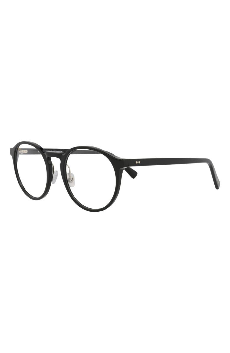 Maui Jim Core Optical 51mm Round Reading Glasses, Alternate, color, Black Black Transparent