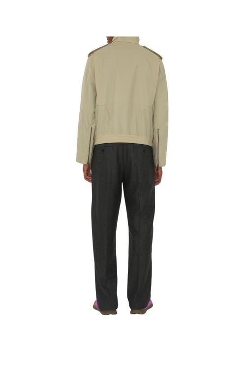 Burberry Wool Tailored Trousers In Green