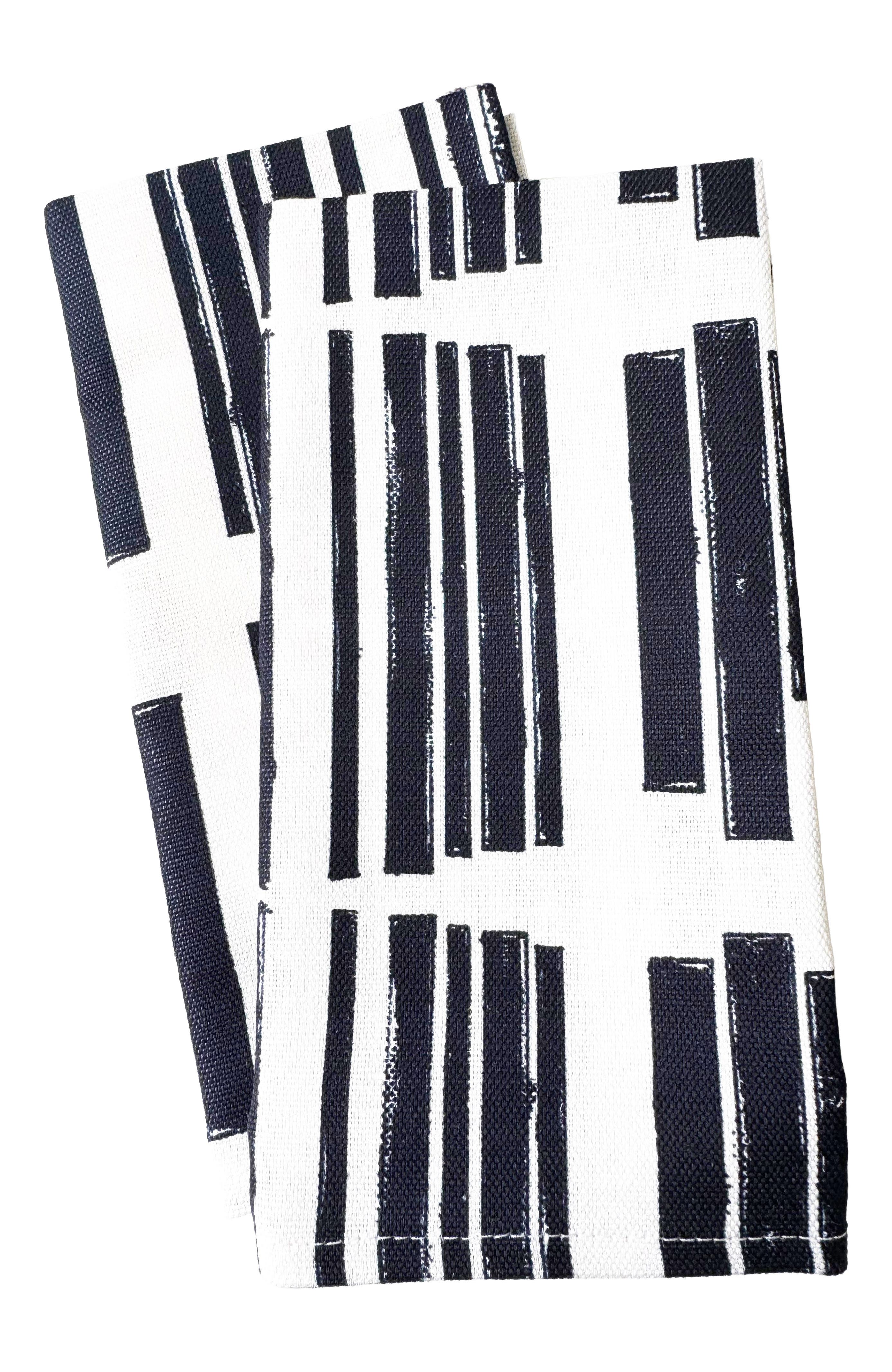 at300nelson Marguerite in Indigo - Pair of Napkins 