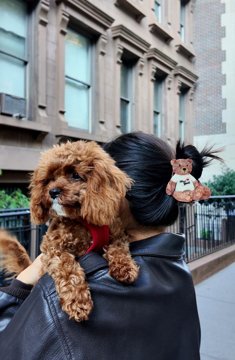 Solar Eclipse New York Teddy Bear Hair Claw Clip, Alternate, color,