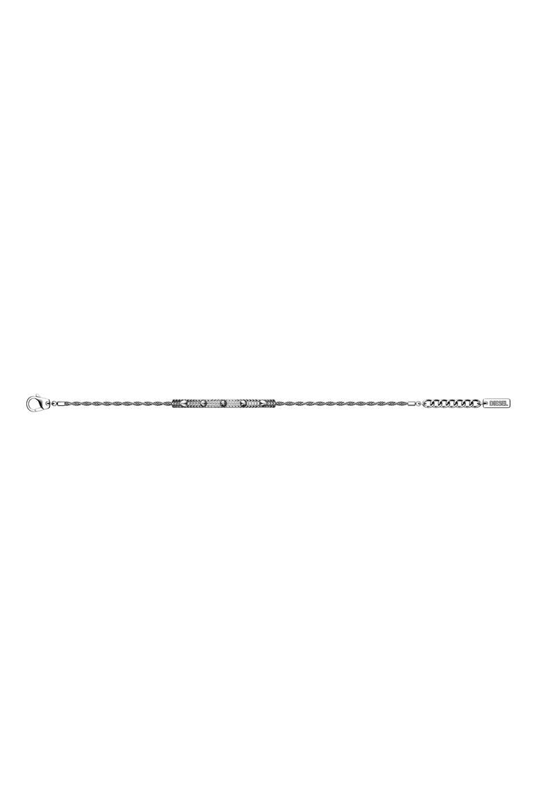 Spike Pavé ID Bracelet, Alternate, color, SILVER