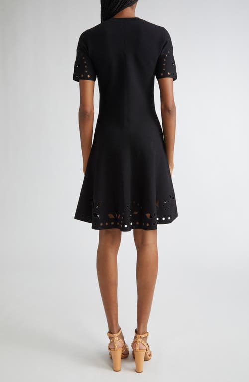 Ulla Johnson Fanna Eyelet Detail Knit Minidress