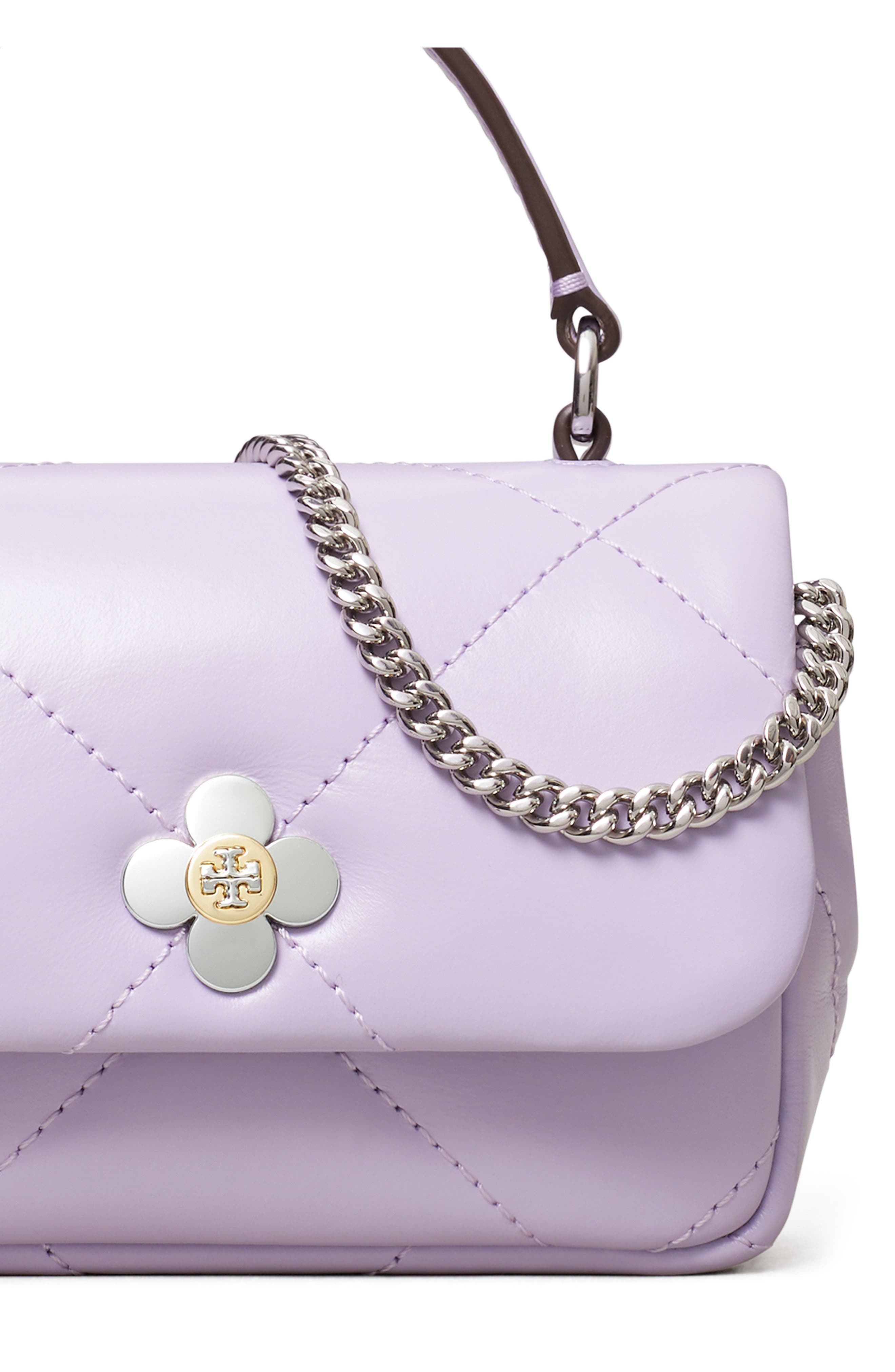 Micro Kira Clover Diamond Quilted Top Handle Bag, Alternate, color, PURPLE HEATHER