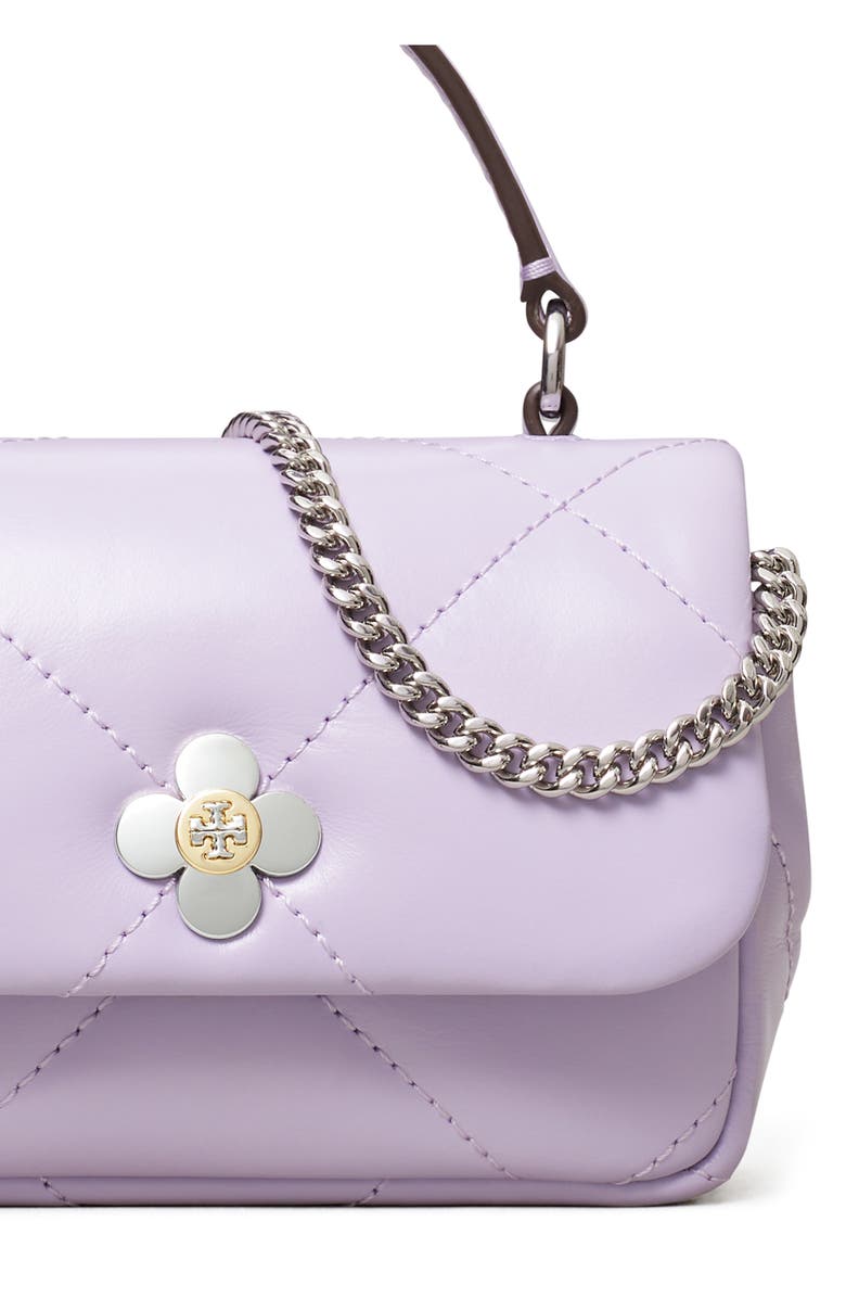 Tory Burch Micro Kira Clover Diamond Quilted Top Handle Bag, Alternate, color,