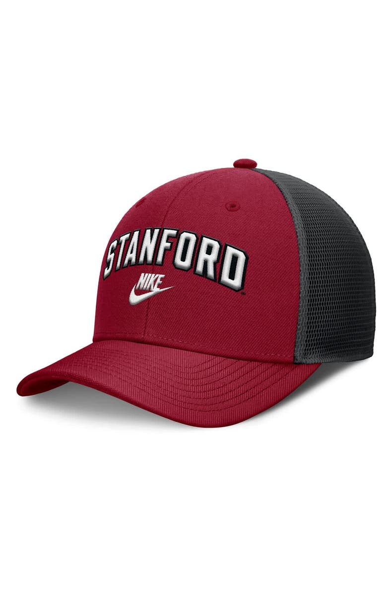 Nike Men's Nike Cardinal/Black Stanford Cardinal Legacy Arch Rise Performance Trucker Adjustable Hat, Main, color, Cardinal