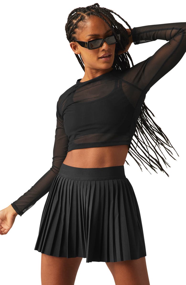 Beyond Yoga Show Off Sheer Mesh Crop Top, Alternate, color, 