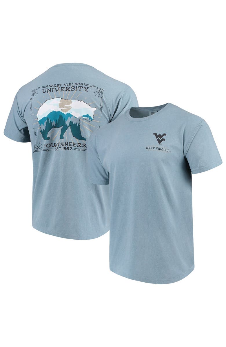 IMAGE ONE Men's Blue West Virginia Mountaineers State Scenery Comfort Colors T-Shirt, Main, color,