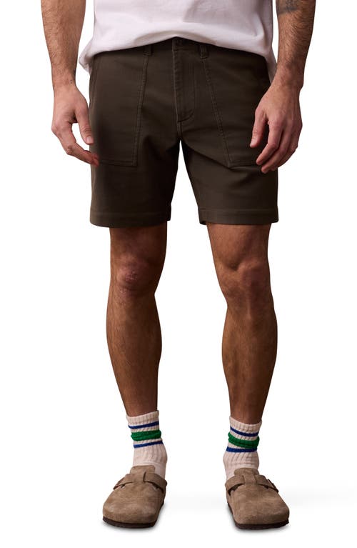 The Normal Brand Comfort Terry Utility Shorts In Brown