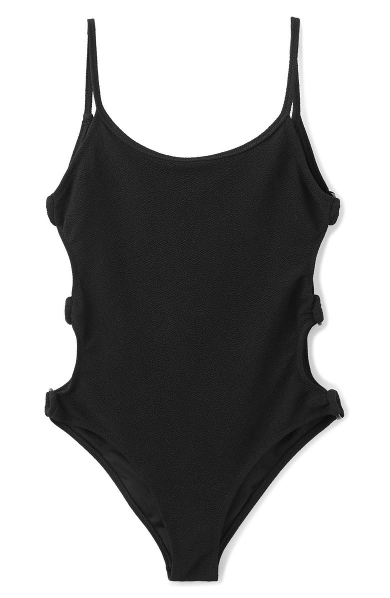 MANGO TEEN Textured One-Piece Swimsuit, Alternate, color,