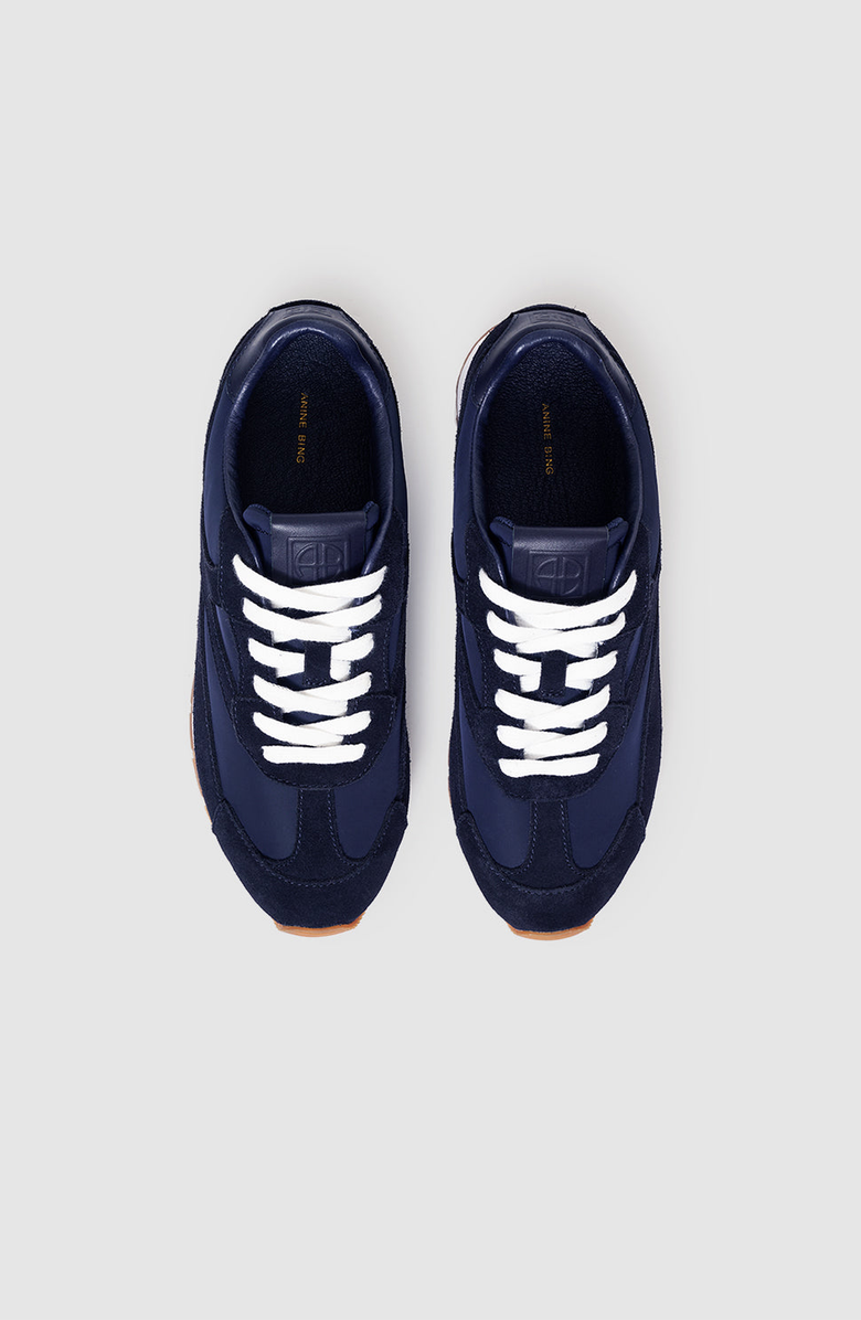 ANINE BING Juno Sneakers, Alternate, color, Navy Suede