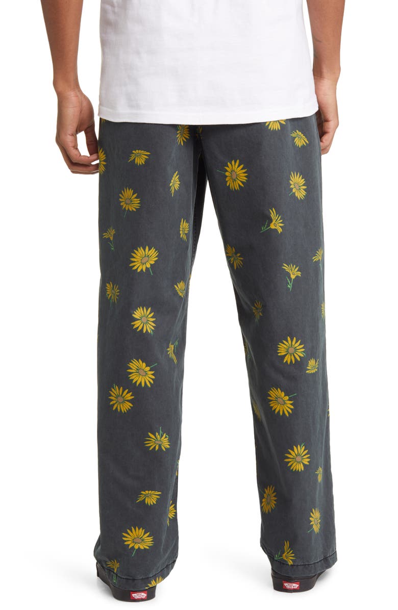 Vans Range Dandelion Print Baggy Tapered Elastic Waist Pants, Alternate, color, 
