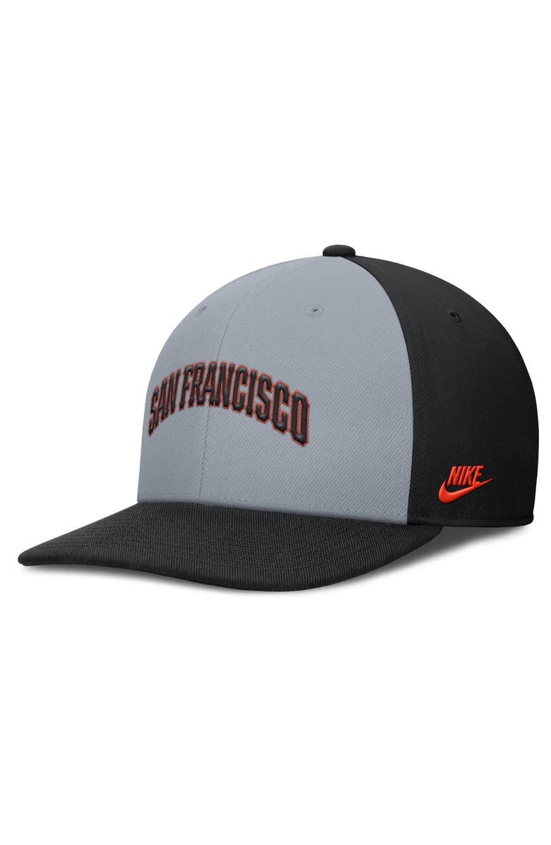 Nike Men's Nike Gray/Black San Francisco Giants Pro Performance Snapback Hat, Alternate, color, Gray