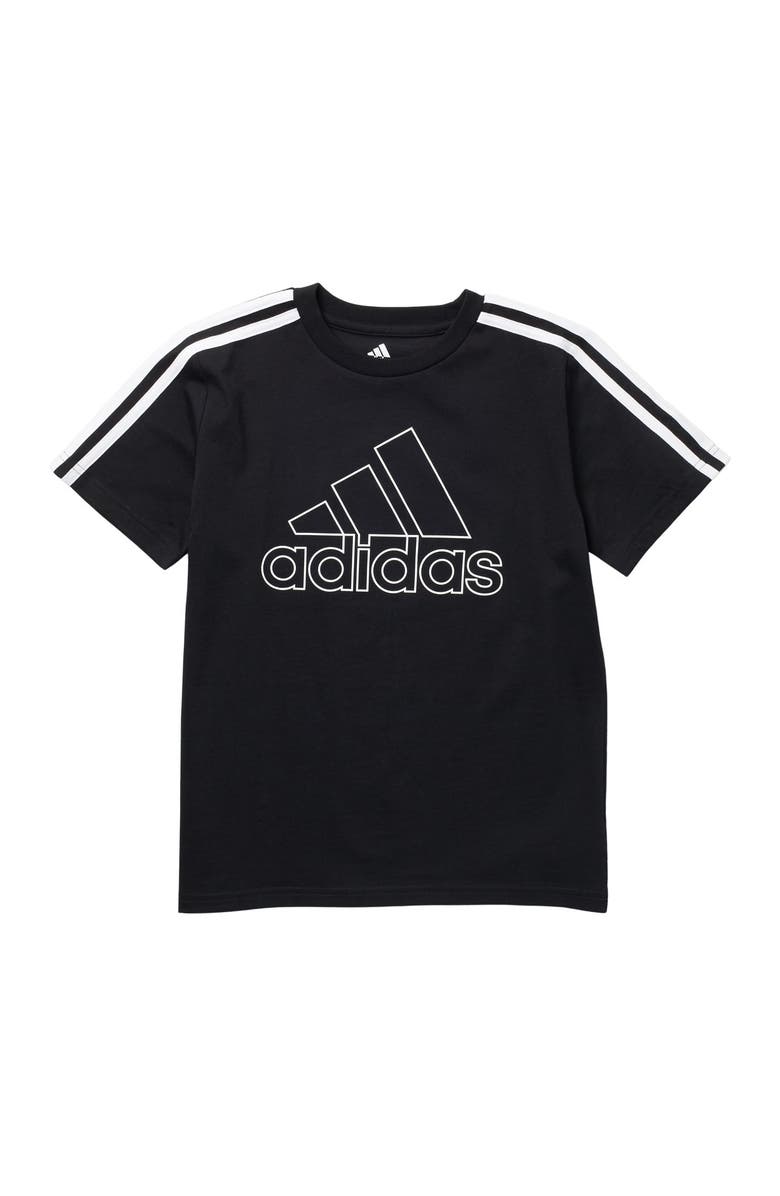 adidas 3 Stripe T-Shirt, Main, color, 