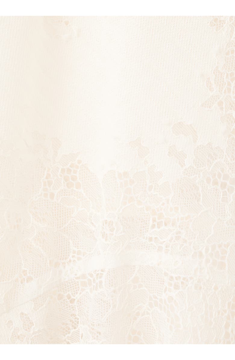 MANGO Crumble Lace Handkerchief Camisole, Alternate, color, Ecru