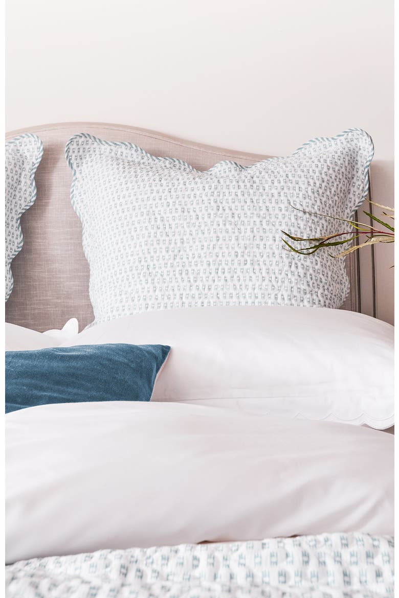 Victoria Vintage Inspired Textured Pillowsham Pair, Alternate, color, Blue