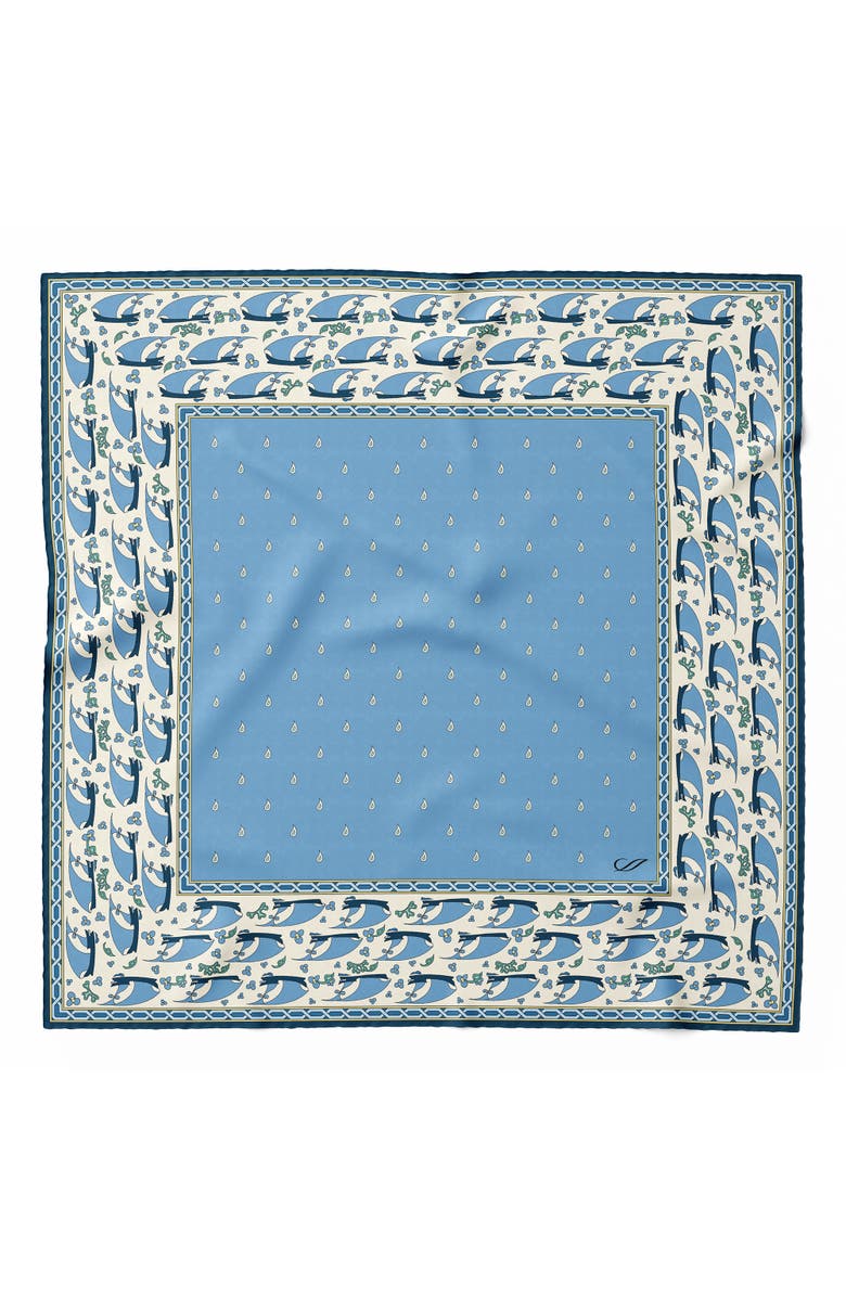 Elizabetta Ostia - Silk Pocket Square for Men, Main, color, Light Blue