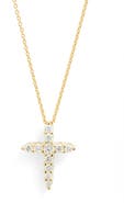 Roberto Coin Tiny Treasures Diamond Cross Pendant Necklace