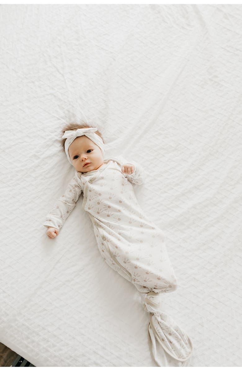 Copper Pearl Newborn Knotted Gown, Alternate, color, Shine