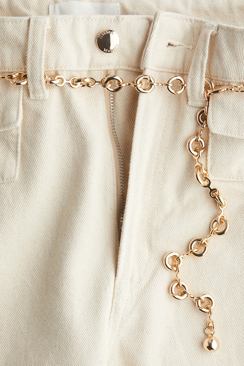 Flared High Jeans, Alternate, color, Light beige