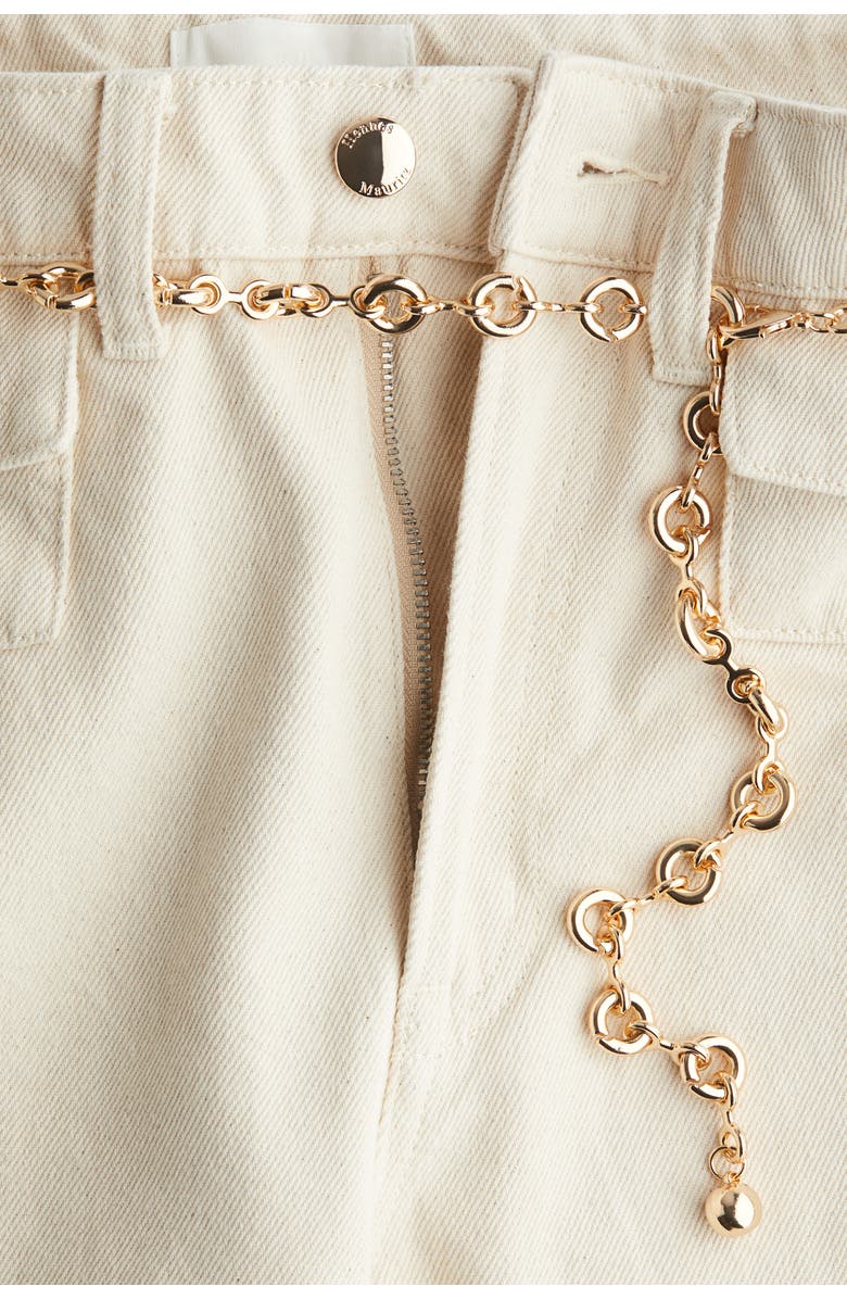 H&M Flared High Jeans, Alternate, color, Light Beige