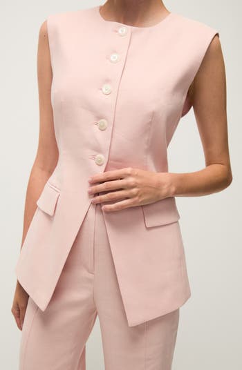 Lois Linen Blend Cutaway Vest
